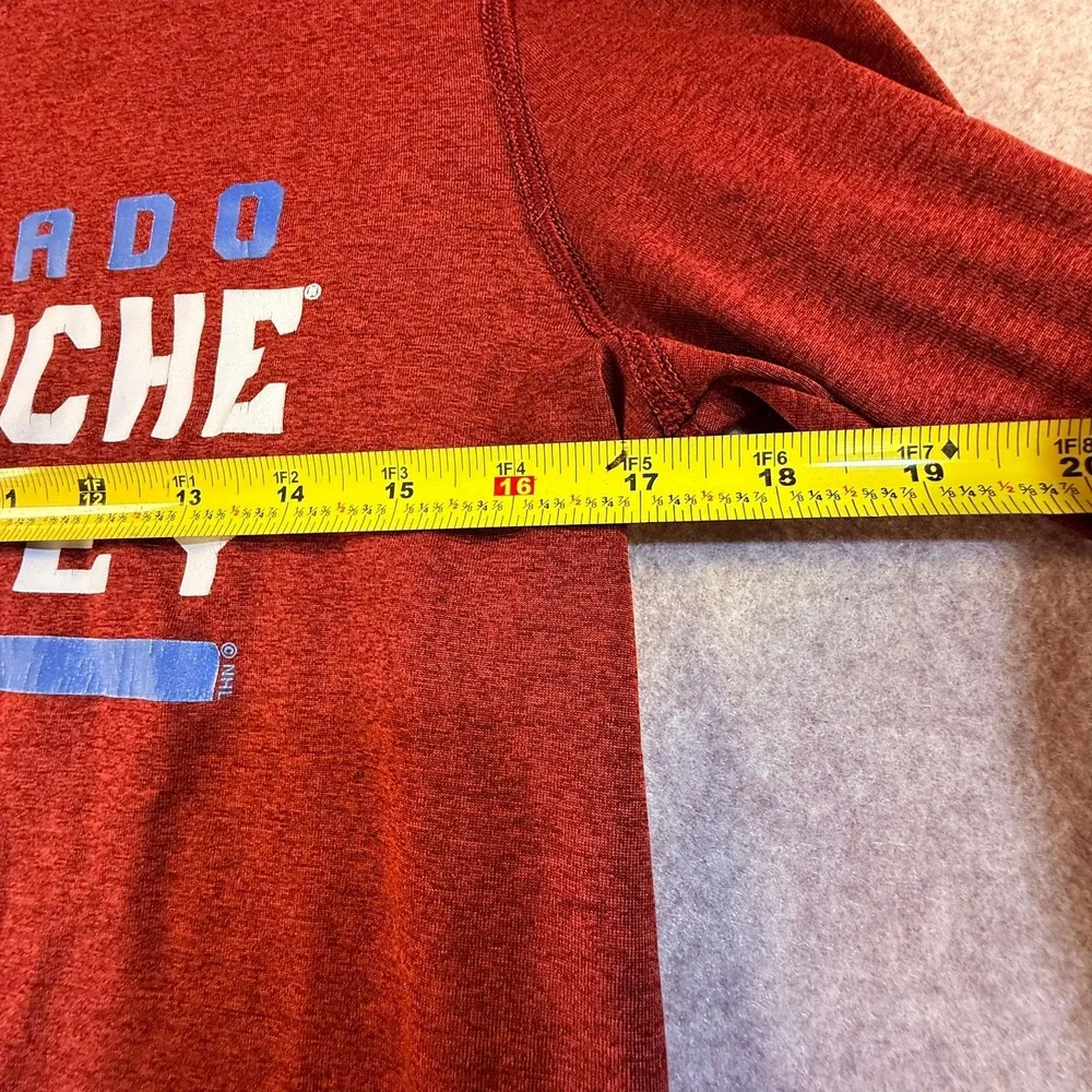 Reebok Colorado Avalanche Hockey Shirt Youth Large L 14/16 Red Long Sleeve NHL